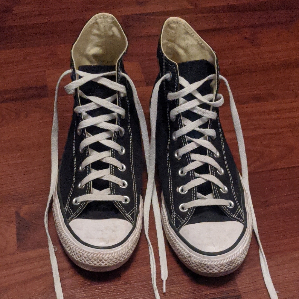 Converse Black and White High-Top Sneakers Men's Size 11